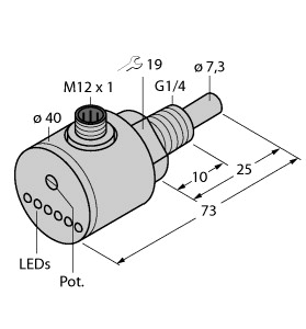 TURCK德国图尔克 紧凑型插入式流量传感器 FCS-G1/4A4-AP8X-H1141