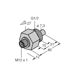 TURCK德国图尔克 配合信号处理器使用的插入式流量传感器 FCS-G1/2A4-NAEX-H1141