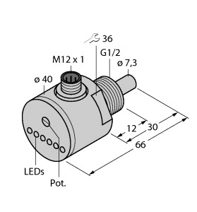 TURCK德国图尔克 紧凑型插入式流量传感器 FCS-G1/2DY-AP8X-H1141