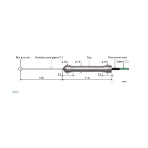 日本ANRITSU安立計器 食品用内部温度传感器  BC-21E-010-TC1-ANPC