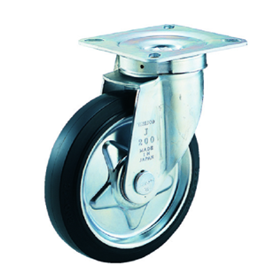 TRUSCO自由旋转压铸橡胶脚轮TJ-75联系人卫18538758921